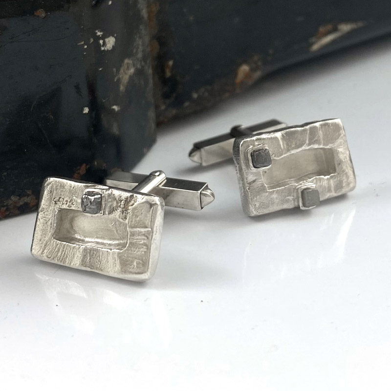 manchetknopen-ruw-zilver-ruwe-diamant